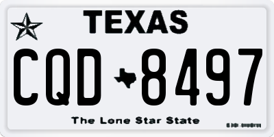 TX license plate CQD8497