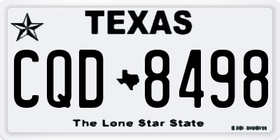 TX license plate CQD8498