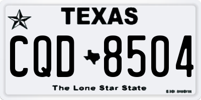 TX license plate CQD8504