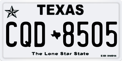 TX license plate CQD8505
