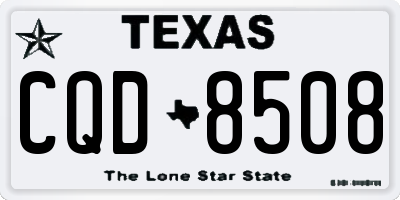 TX license plate CQD8508
