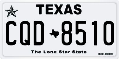 TX license plate CQD8510