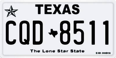 TX license plate CQD8511