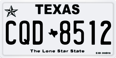 TX license plate CQD8512