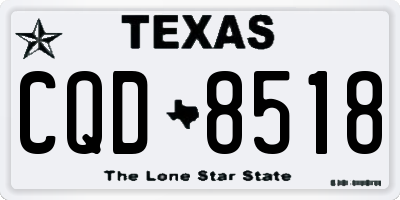 TX license plate CQD8518