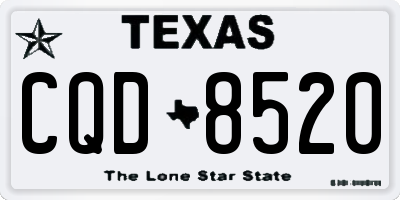 TX license plate CQD8520