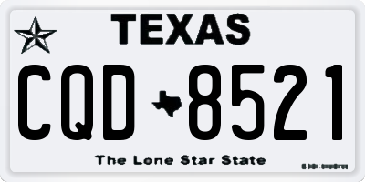TX license plate CQD8521