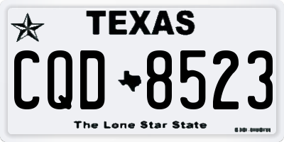TX license plate CQD8523