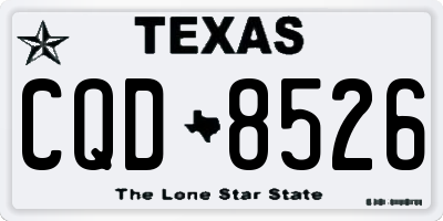 TX license plate CQD8526
