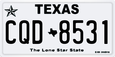 TX license plate CQD8531
