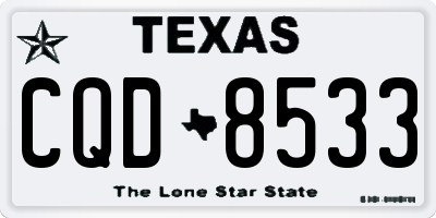 TX license plate CQD8533