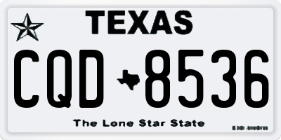 TX license plate CQD8536