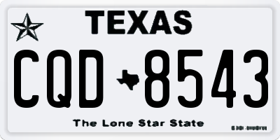 TX license plate CQD8543
