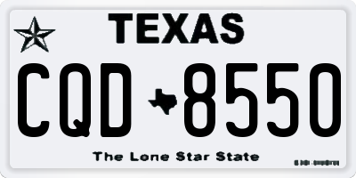 TX license plate CQD8550