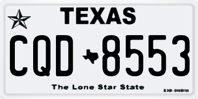 TX license plate CQD8553