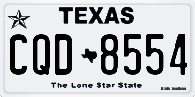 TX license plate CQD8554
