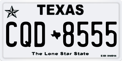 TX license plate CQD8555