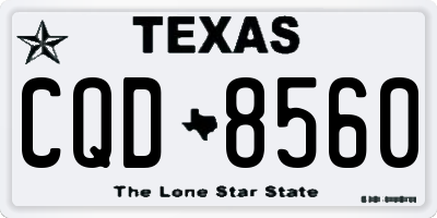 TX license plate CQD8560