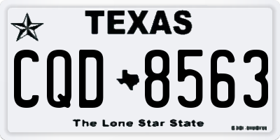 TX license plate CQD8563