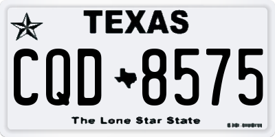 TX license plate CQD8575