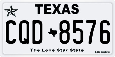 TX license plate CQD8576