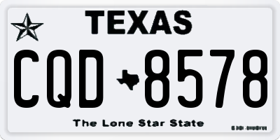 TX license plate CQD8578