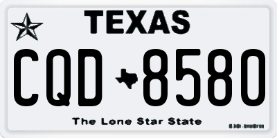 TX license plate CQD8580
