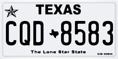 TX license plate CQD8583