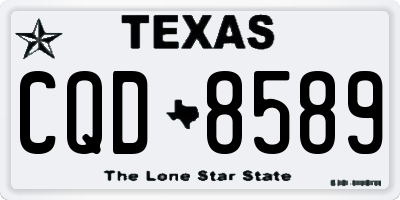 TX license plate CQD8589
