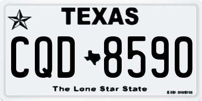 TX license plate CQD8590