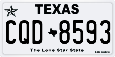 TX license plate CQD8593