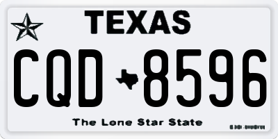 TX license plate CQD8596