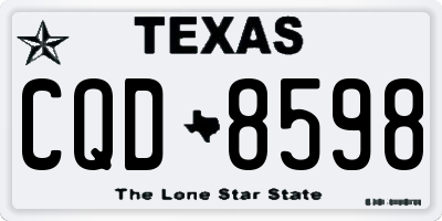 TX license plate CQD8598