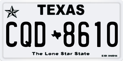 TX license plate CQD8610