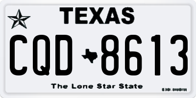 TX license plate CQD8613