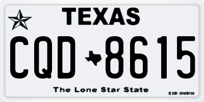 TX license plate CQD8615