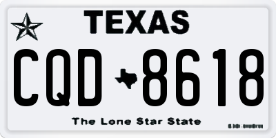 TX license plate CQD8618