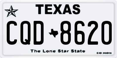 TX license plate CQD8620