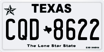 TX license plate CQD8622