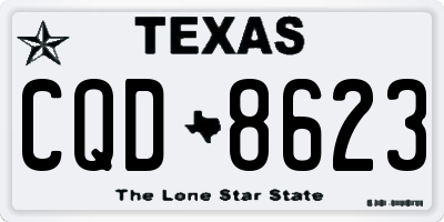 TX license plate CQD8623