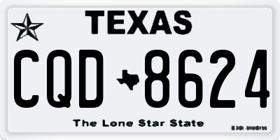 TX license plate CQD8624