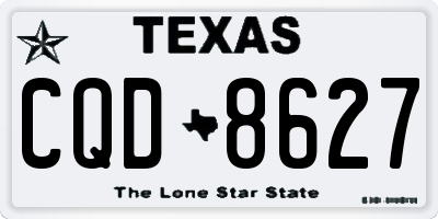 TX license plate CQD8627
