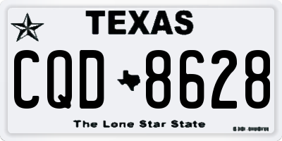 TX license plate CQD8628