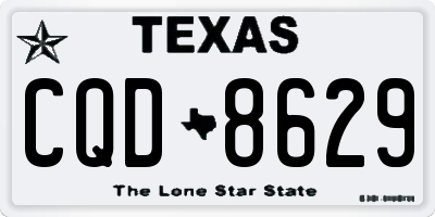 TX license plate CQD8629