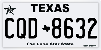 TX license plate CQD8632