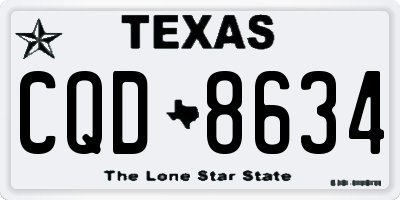 TX license plate CQD8634