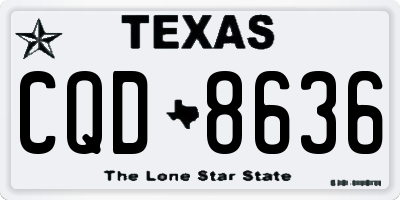 TX license plate CQD8636