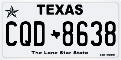 TX license plate CQD8638