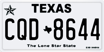 TX license plate CQD8644