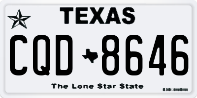 TX license plate CQD8646